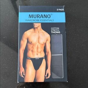 Murano Men’s Cotton Stretch Thong 3-Pack – #597